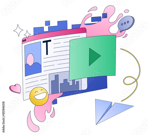 Browsing Social Media Feed and messaging 