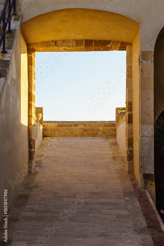 Detail of Guardias Viejas castle, Almeria Spain