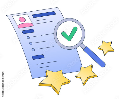 Checking resume for qualifications, Job candidate selection or recruitment