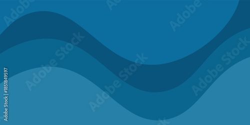 Modern blue abstract wave background with smooth layered curves n soft gradient tones. Minimal clean design suitable for business presentations, corporate branding, website headers, banners, brochures