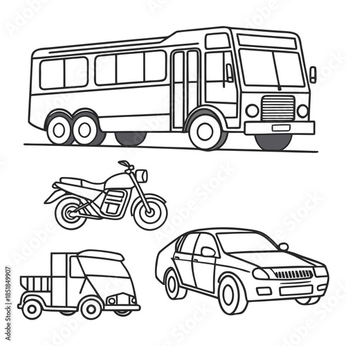 Various modes of transportation