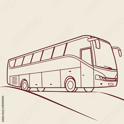 Modern double-decker bus traveling