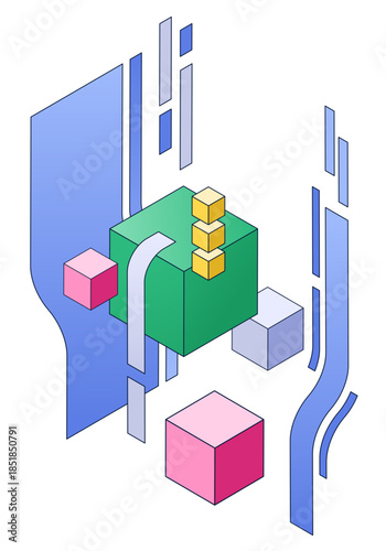 Digital space, Data flow, Modern systems