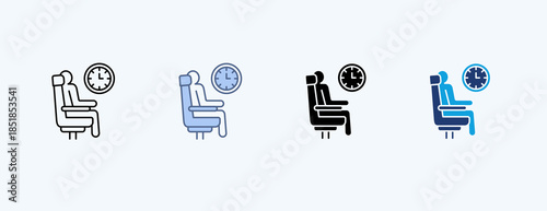 Passenger Service Multiple Icon Illustration Vector