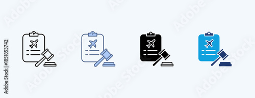 Air Regulation Multiple Icon Illustration Vector