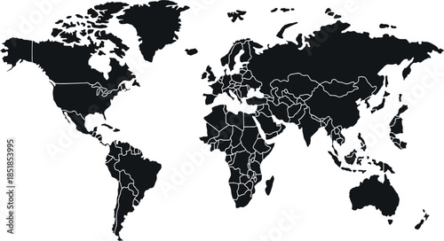 World map high quality vector illustration 
