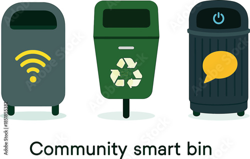 Modern Community Smart Bin for Recycling and Communication