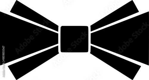 Elegant Bow Tie Fashion Vector Silhouette Illustration
