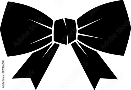 Elegant Bow Tie Fashion Vector Silhouette Illustration
