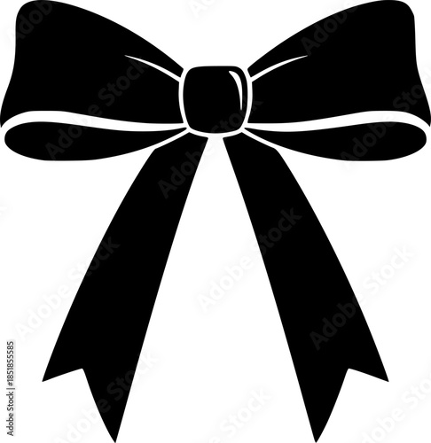 Elegant Bow Tie Fashion Vector Silhouette Illustration
