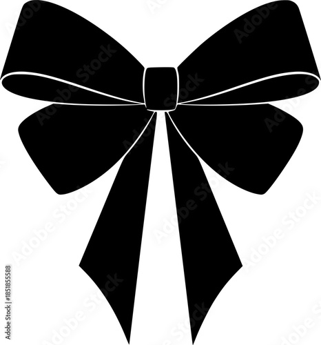 Elegant Bow Tie Fashion Vector Silhouette Illustration
