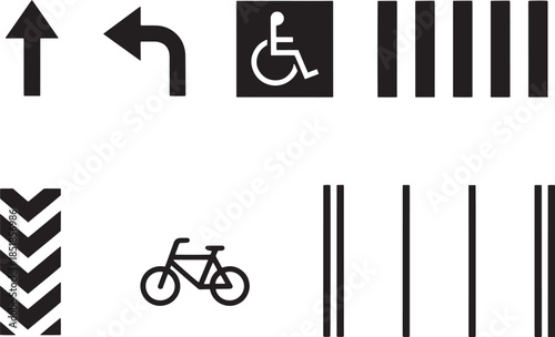 A collection of essential directional and informational signs. This visual showcase a variety of traffic signs.