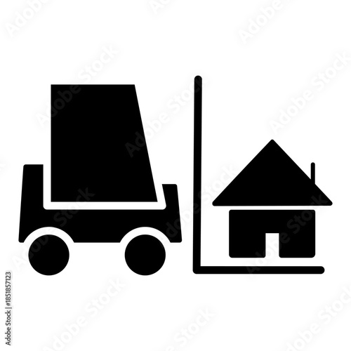 Relocation editable icon. Moving services Illustration sign. Moving symbol. shipping logo.