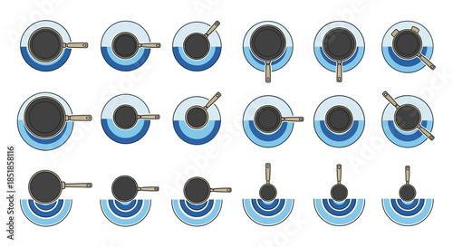 Collection of Various Coffee Cups and Saucers.