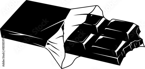 Chocolate Dessert Vector Silhouette Illustration
