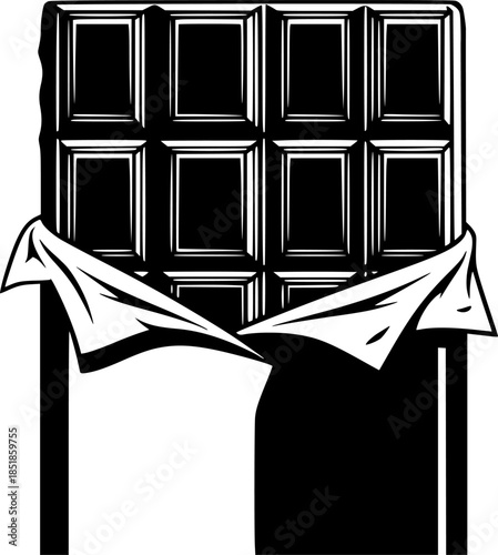 Chocolate Dessert Vector Silhouette Illustration
