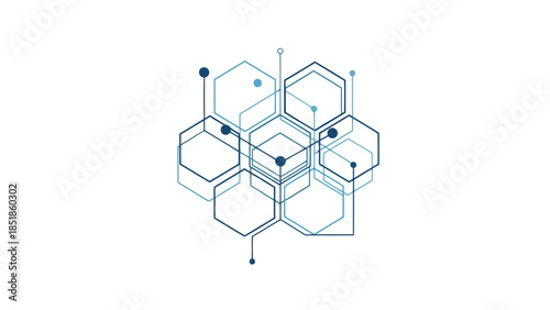 Abstract geometric hexagonal network background representing modern technology, data connectivity, and digital communication infrastructure with interconnected nodes and lines for innovative designs