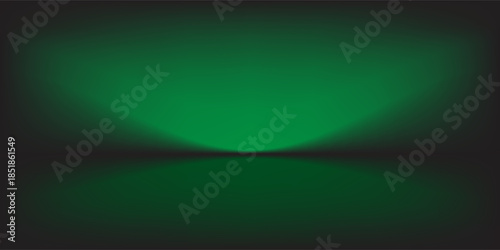 Abstract gradient podium background. Empty green 3D studio background. Clean scene for product presentation mockup template. eps 10