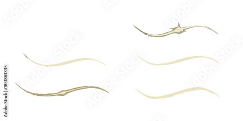 Abstract golden wave shapes against a dark solid black background