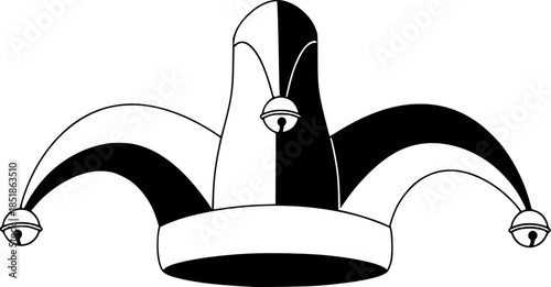 Circus Carnival Hat Vector Silhouette Illustration
