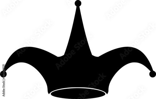 Circus Carnival Hat Vector Silhouette Illustration

