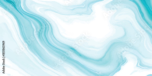 Seamless Teal & Cyan Marble Liquid Swirl Texture With Elegant Fluid Art Design with Soft Gradient Waves on White for Luxury Branding, Minimalist Web Headers & Contemporary Interior Decor