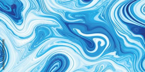 Seamless Blue Marble Liquid Swirl Texture With  Elegant Cyan & Royal Blue Ink Waves on White Background for Luxury Branding, Aesthetic Web Design & Sophisticated Contemporary Digital Art