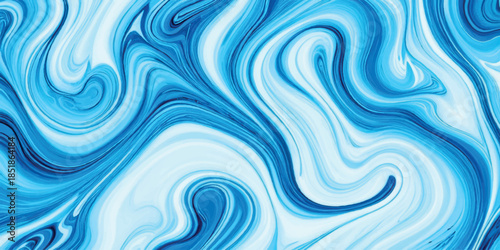 Seamless Blue Marble Liquid Swirl Texture With  Elegant Cyan & Royal Blue Ink Waves on White Background for Luxury Branding, Aesthetic Web Design & Sophisticated Contemporary Digital Art