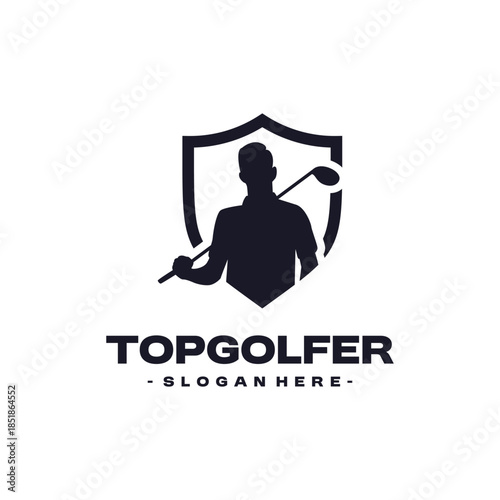 Golf Sports Logo Design Template. Golf training icon vector.