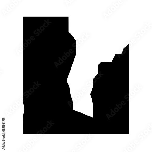 Abstract black and white shape