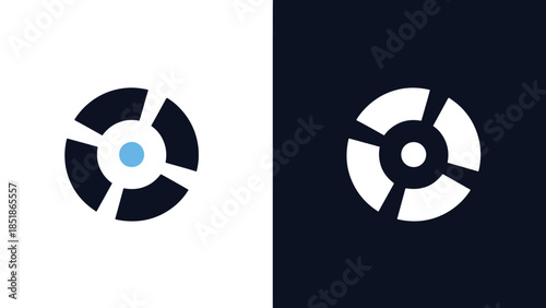 Camera lens icon set - Blue icon set - Solid icons vector collection - Vector icon set - Line and glyph solid icon set - Icon vector - Flat Design Icon