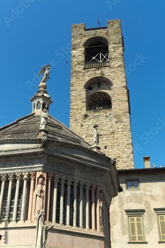 towers of old Bergamo, Italy