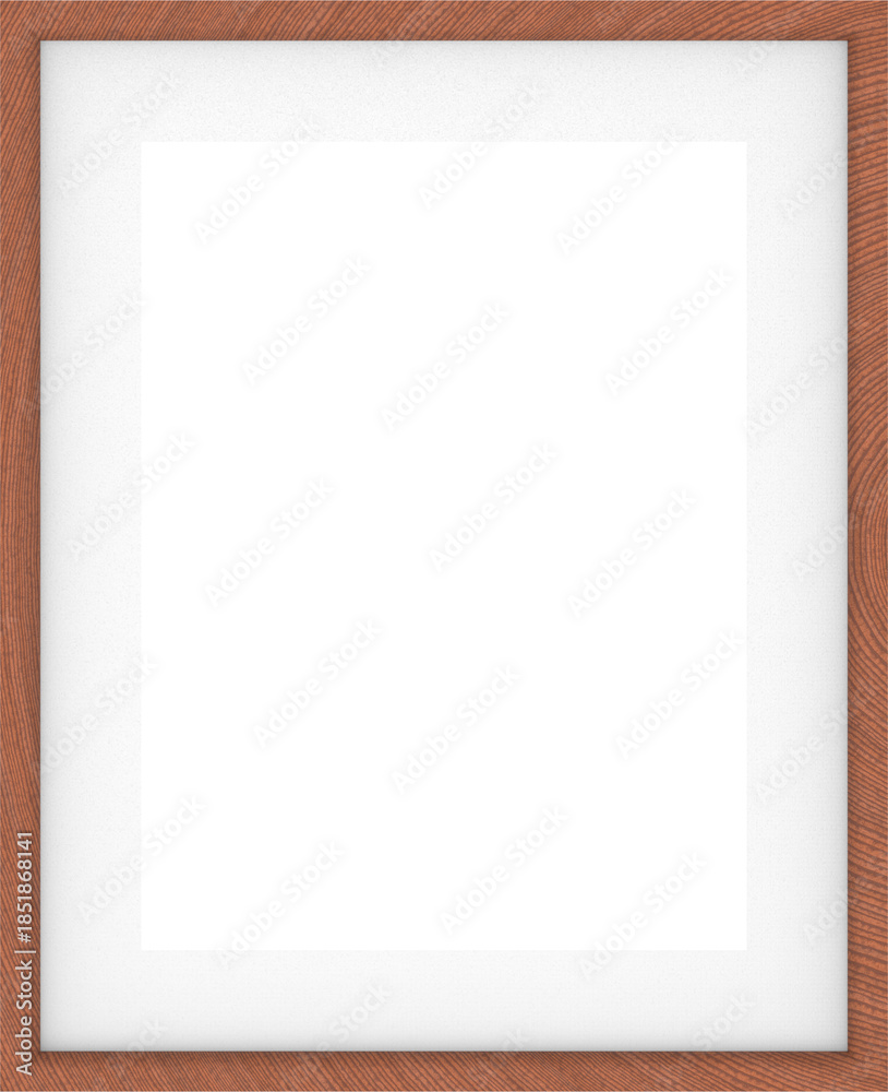 Obraz premium 3D Wooden Picture Frame 3x4 Mockup Isolated
