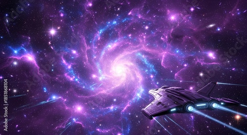 Purple Deep Space Cosmic Nebula Glow	