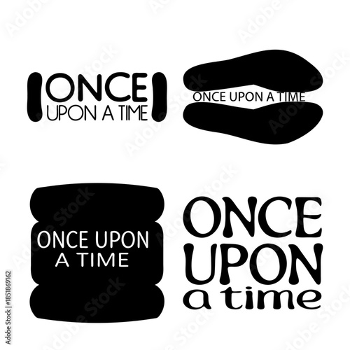 Once upon a time typography collection, different styles