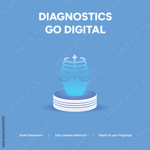 Diagnostics go digital a concept of modern medicine and healthcare technology