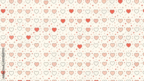 Charming Heart Pattern Background for Romantic Designs