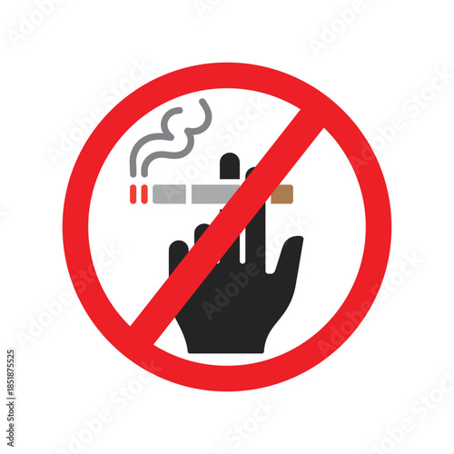 No smoking allowed isolated on transparent background, isolated on white background, Vector, illustration