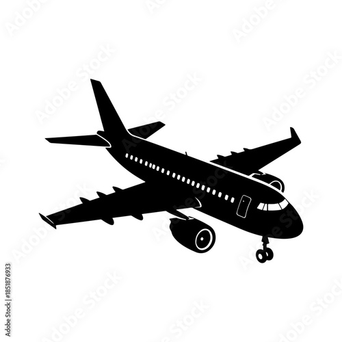 Isolated icon passenger plane simple design isolated icon. Vector illustration