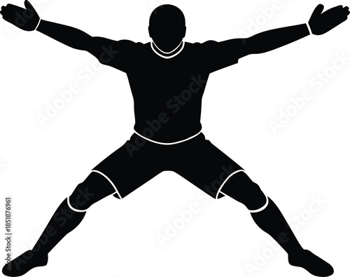 goalkeeper silhouette vector illustration collection