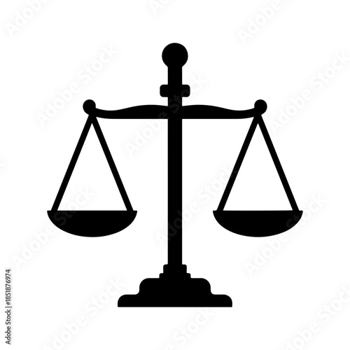Isolated icon, scales of justice. simple design isolated icon. Vector illustration
