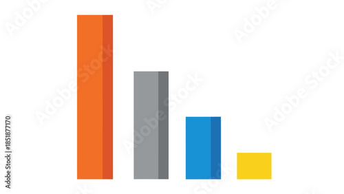 Colorful Bar Chart with Different Heights
