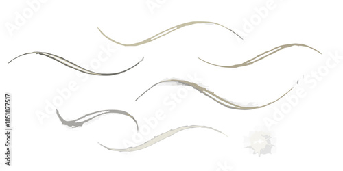 Abstract waves and a dark textured background create a minimalist visual