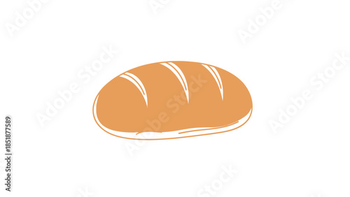Simple illustration of a loaf of bread.