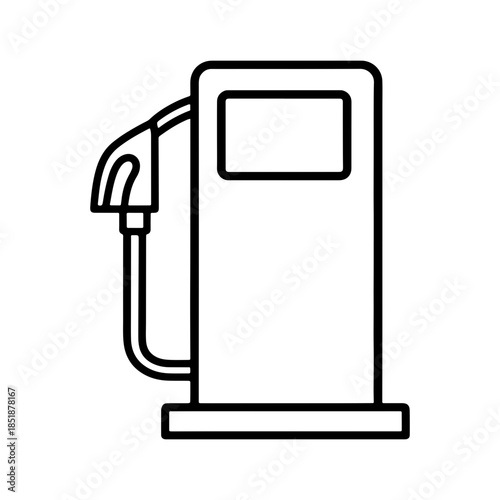 Isolated icon of a gas station fuel dispenser. simple design isolated icon. Vector illustration
