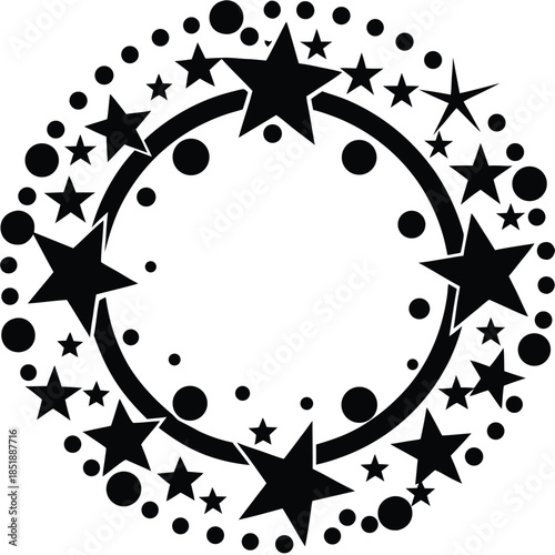 Page border with a patriotic theme, red and white stripes, blue stars, perfect for USA national holidays and festive events