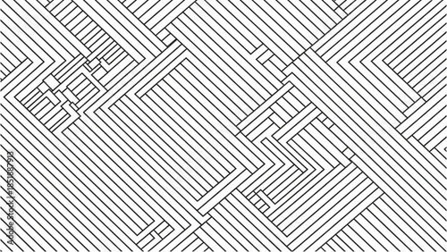 Aerial View of Geometric Pattern in Modern Architecture Design