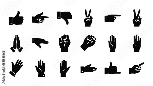 Various hand gestures for communication and expression