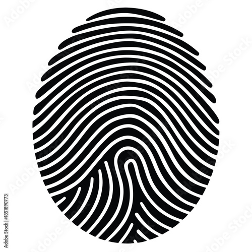 fingerprint vector icon on white background