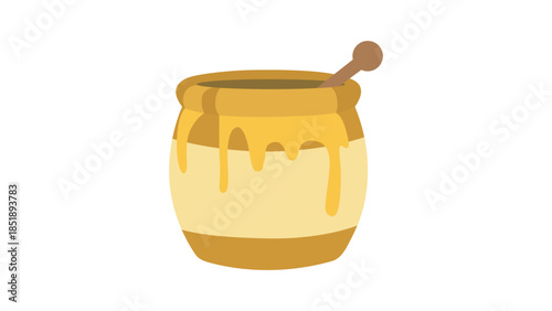 Honey pot emoji vector. 